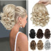 Cozi de Volum Ondulate Blond Deschis